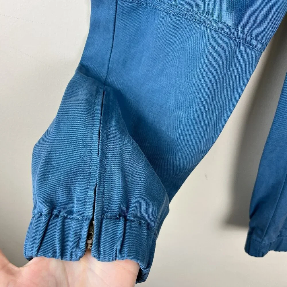 NWT LOFT Blue Lyocell Utility Zip Ankle Mid Rise Jogger Pants